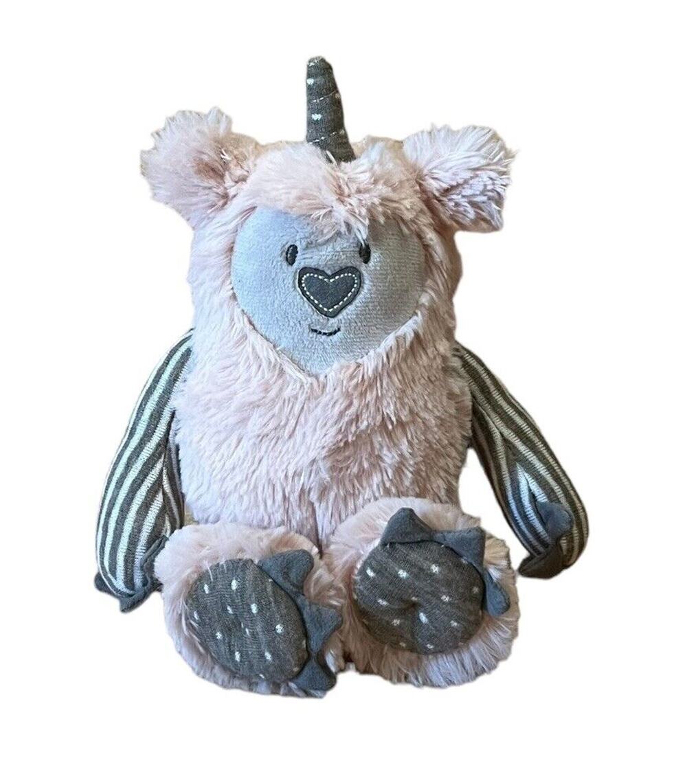 Growl Pal Pink Mini Monster Horn Demdaco Plush Stuffed Toy Animal 10"